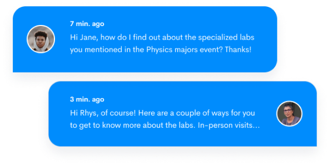 Student and counselor chat